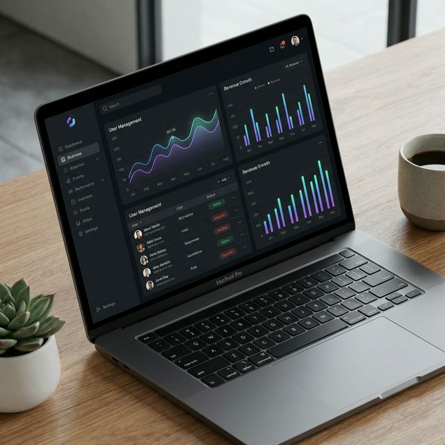 Vapor Dashboard Mockup